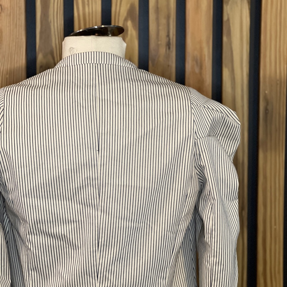 ZARA Striped Open-Front Jacket - Picture 8 of 9